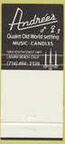 Matchbook Cover - Andree's Restaurant Laguna Beach CA 30 Strike