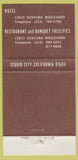 Matchbook Cover - Sportmen's Lodge Studio City CA 30 Strike