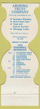 Matchbook Cover - Arizona Wildcats 1979 football schedule Trust Company