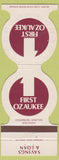 Matchbook Cover - 1st Savings Loan Ozaukee Cedarburg Grafton WI