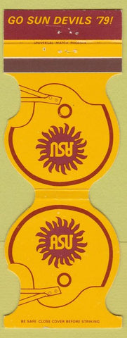 Matchbook Cover - Arizona State Sun Devils 1979 Schedule Macayo Scottsdale AZ