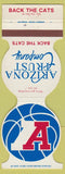 Matchbook Cover - Arizona Wildcats 1980 schedule AZ Trust
