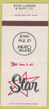 Matchbook Cover - Star Lumber Supply Wichita KS 30 Strike