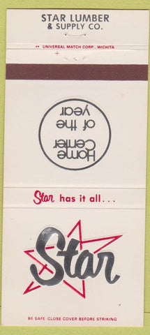 Matchbook Cover - Star Lumber Supply Wichita KS 30 Strike