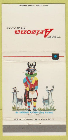 Matchbook Cover - Arizona Bank Kachina Antelope 30 Strike