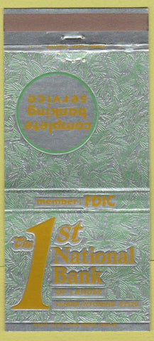Matchbook Cover - 1st National Bank Lander WY 30 Strike