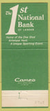 Matchbook Cover - 1st National Bank Lander WY 30 Strike