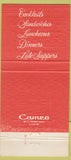 Matchbook Cover Johnny Kamuca's Valley Forge Tavern King of Prussia PA 30 Strike