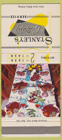 Matchbook Cover - Stanley's Catering Newark NJ 30 Strike
