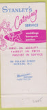 Matchbook Cover - Stanley's Catering Newark NJ 30 Strike