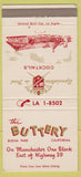 Matchbook Cover - The Buttery Buena Park CA 30 Strike