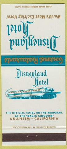 Matchbook Cover - Disneyland Hotel Anaheim CA monorail 30 Strike