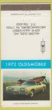 Matchbook Cover - 1972 Oldsmobile Mechanicsburg PA 30 Strike