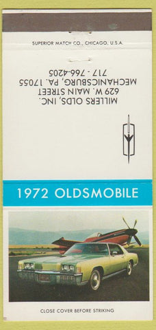 Matchbook Cover - 1972 Oldsmobile Mechanicsburg PA 30 Strike