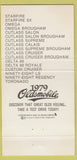 Matchbook Cover - 1979 Oldsmobile Art Henshaw South Gate CA Toronado 30 Strike