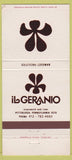 Matchbook Cover - Il Geranio Pittsburgh PA 30 Strike