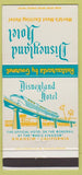 Matchbook Cover - Disneyland Hotel Anaheim CA monorail 30 Strike