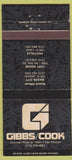 Matchbook Cover - Gibbs Cook Des Moines IA 30 Strike