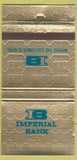 Matchbook Cover - Imperial Bank Los Angeles CA Anaheim Torrance 30 Strike