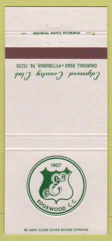 Matchbook Cover - Edgewood Country Club Pittsburgh PA 30 Strike