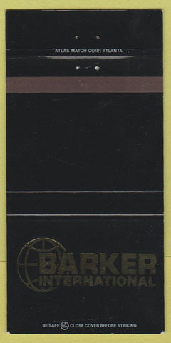 Matchbook Cover - Barker International  30 Strike