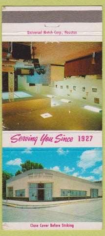 Matchbook Cover Harris Federal Savings Baytown TX 1957 Gander schedule 30 Strike