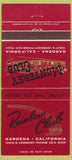 Matchbook Cover - Rainbow Club Gardena CA Monterey Club cards poker 30 Strike