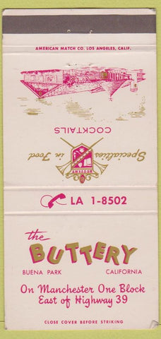 Matchbook Cover - The Buttery Buena Park CA 30 Strike