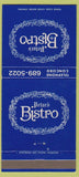 Matchbook Cover - Petar's Bistro Concord? CA 30 Strike