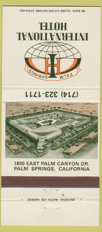 Matchbook Cover - Palm Springs International Hotel CA 30 Strike