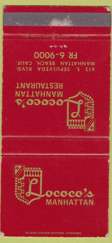 Matchbook Cover - Loccoco's Manhattan Beach CA 30 Strike