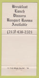 Matchbook Cover - Ye Olde Black Skillet Long Beach CA 30 Strike