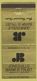 Matchbook Cover - Jonesville Bank Trust LA 30 Strike