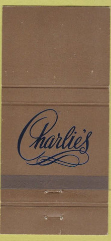 Matchbook Cover - Charlie's Memphis TN CREASE 30 Strike