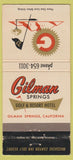 Matchbook Cover - Gilman Springs Golf Resort Hotel CA 30 Strike