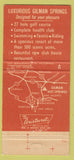 Matchbook Cover - Gilman Springs Golf Resort Hotel CA 30 Strike