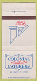 Matchbook Cover - Colonial Caterers Chicago? Bar Mitzvah 30 Strike