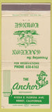 Matchbook Cover - The Anchor Hemet CA 30 Strike