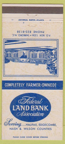 Matchbook Cover - Federal Land Bank Tarboro NC 30 Strike