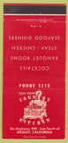 Matchbook Cover - Don Idens Country Kitche Gridley CA 30 Strike