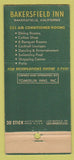 Matchbook Cover - Bakersfield Inn CA 30 Stick