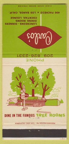 Matchbook Cover - Carlo's Restaurant Los Banos CA 30 Strike