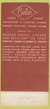 Matchbook Cover - Carlo's Restaurant Los Banos CA 30 Strike