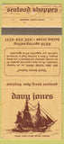 Matchbook Cover - Davy Jones Seafood Dallas TX 30 Strike