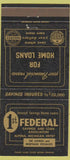 Matchbook Cover - 1st Federal Savings Loan Alpena MI 30 Strike