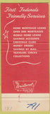 Matchbook Cover - 1st Federal Savings Loan Alpena MI 30 Strike