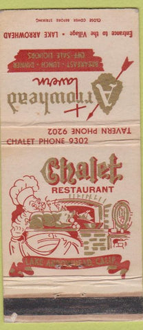 Matchbook Cover - Arrowhead Tavern Lake Arrowhead CA WEAR 30 Strike
