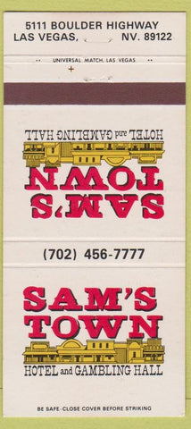 Matchbook Cover - Sam's town Hotel Casino Las Vegas NV 30 Strike