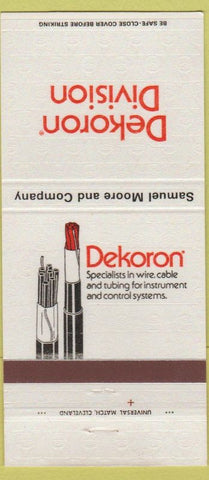 Matchbook Cover - Dekoron Samuel Moor Aurora OH 30 Strike