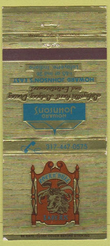 Matchbook Cover - Cock N Bull Tavern Lafayette IN Howard Johnson's 30 Strike